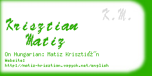 krisztian matiz business card